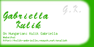 gabriella kulik business card